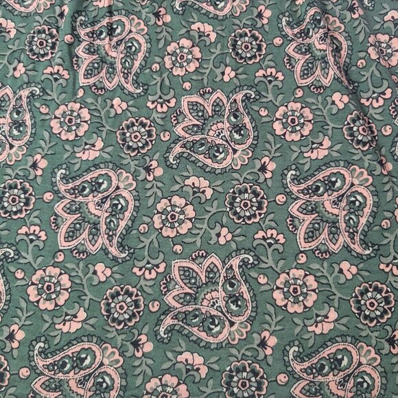 Ann Taylor Loft Floral Print Green Sleeveless A-Line Dress Size M - Picture 9 of 9